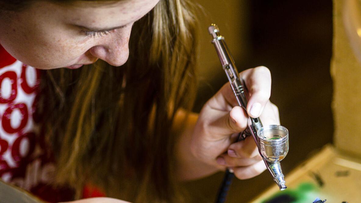 Painting on a crankbait canvas